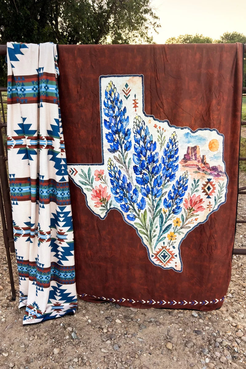 Texas Blue bonnets Blanket