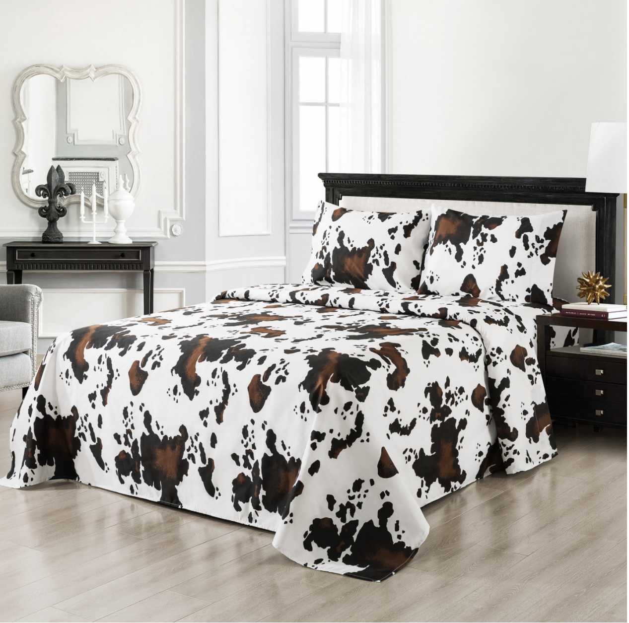 Cow Print 4 Piece Sheet Sets