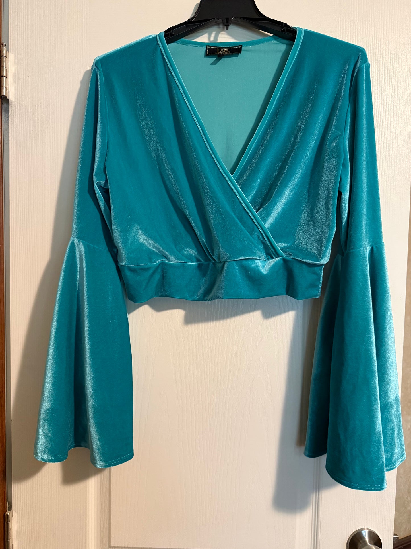 Turquoise Belle sleeves top RTS