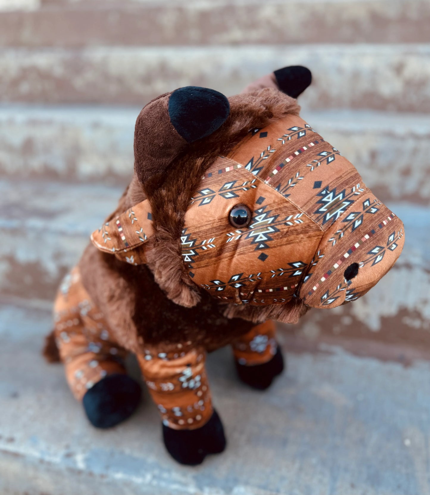 Chocolate Aztec Buffalo Farm Pal 15-17”