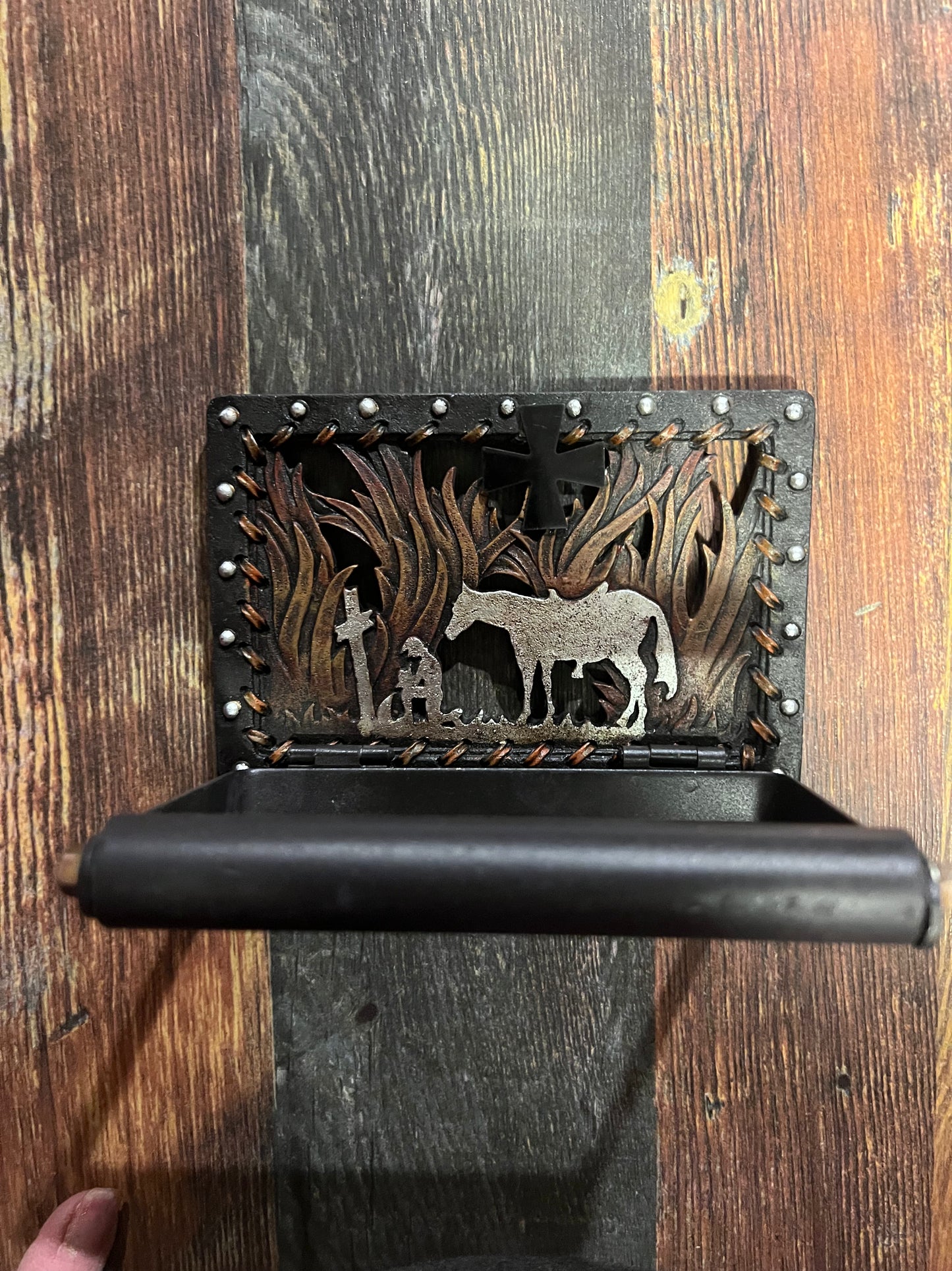 Praying Cowboy Toilet Paper Holder