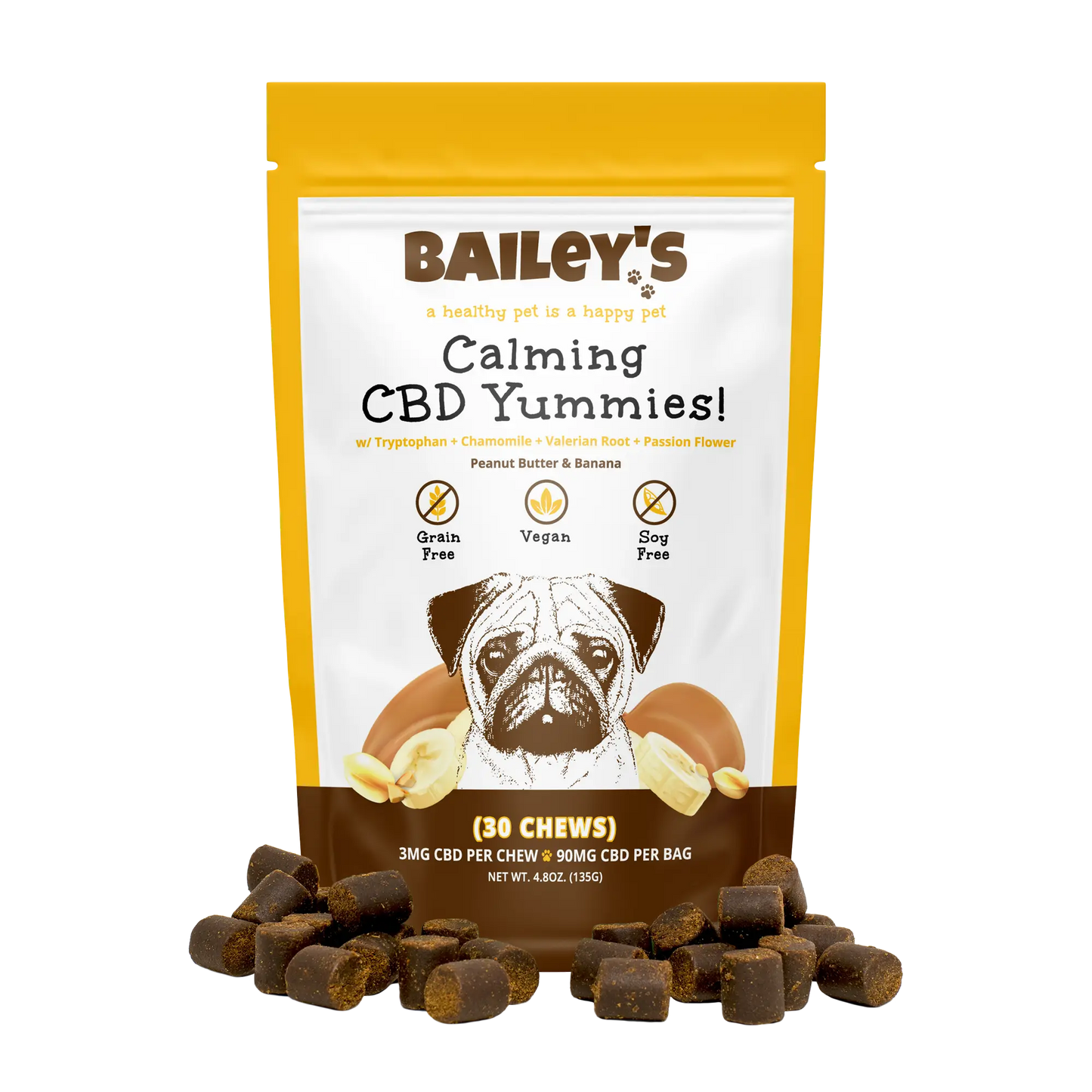 Calming CBD Yummies! Extra Strength Large Breed - 30 Count Bag