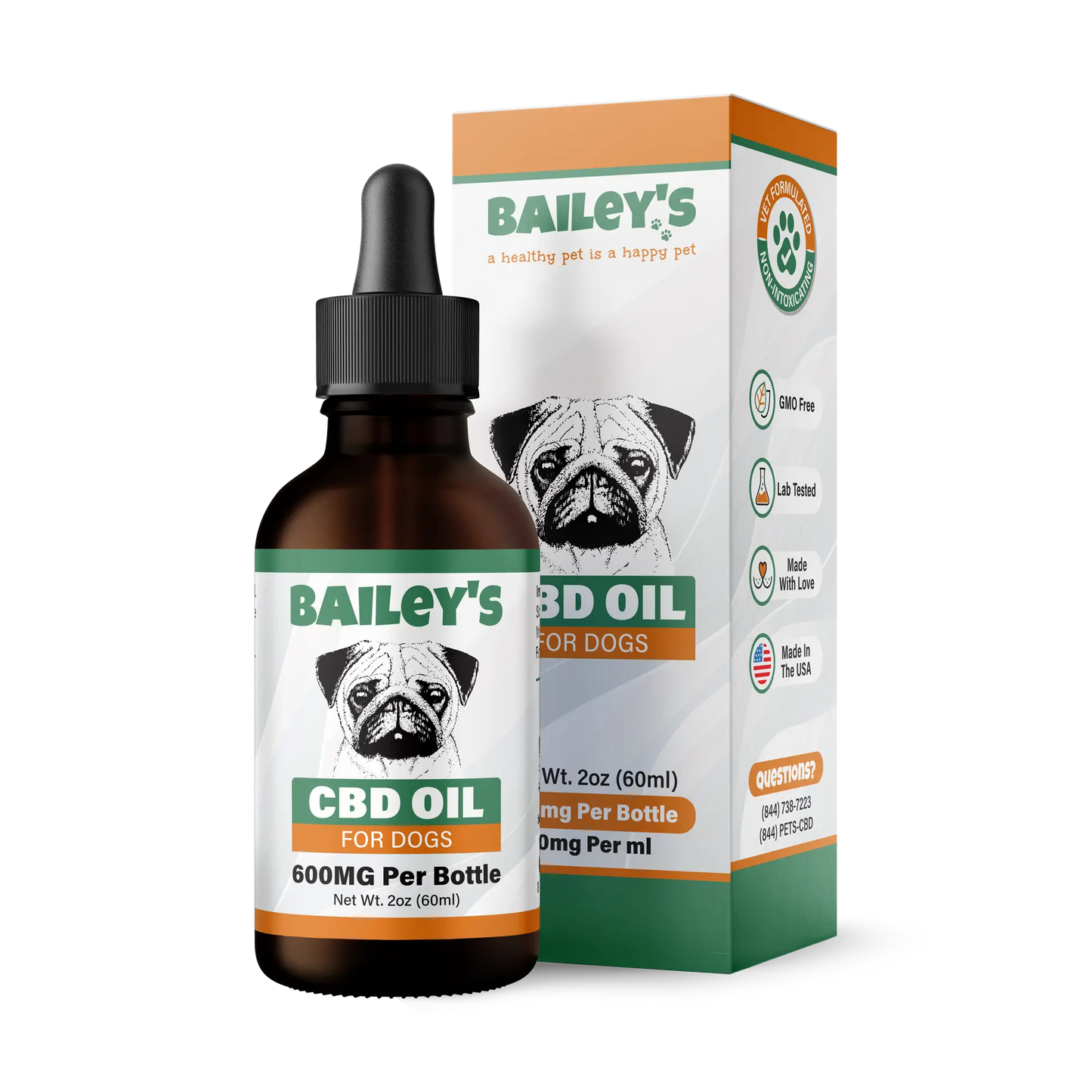 600MG CBD Oil for Dogs - 60ml Bottle