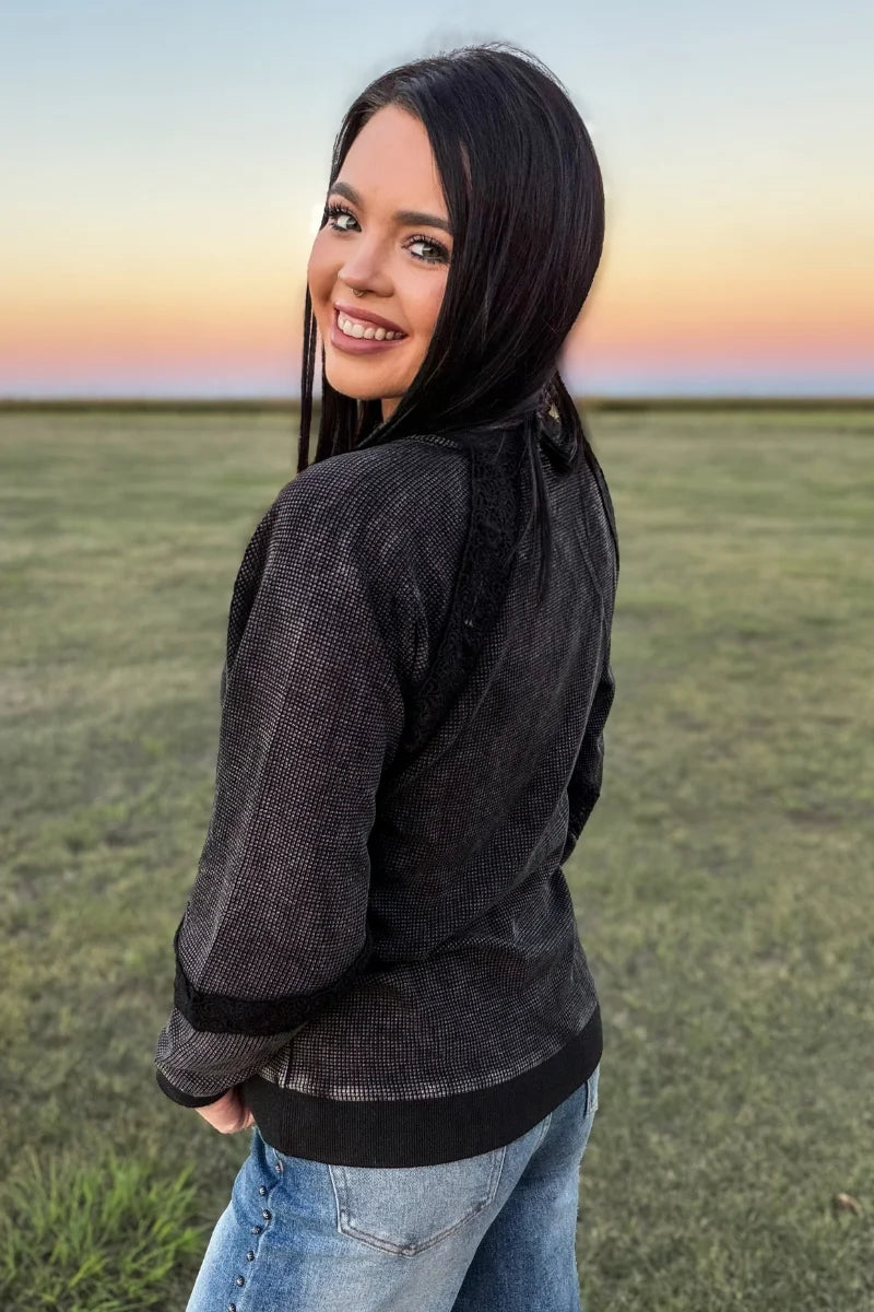 Cowgirl Chic top - black