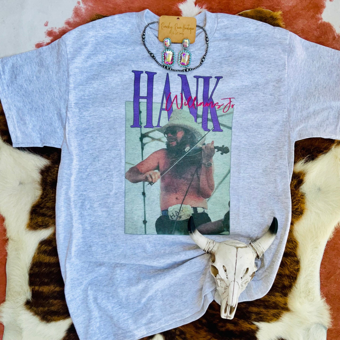 Hank Williams Jr. Vintage Graphic Tee – Western Country Music Shirt