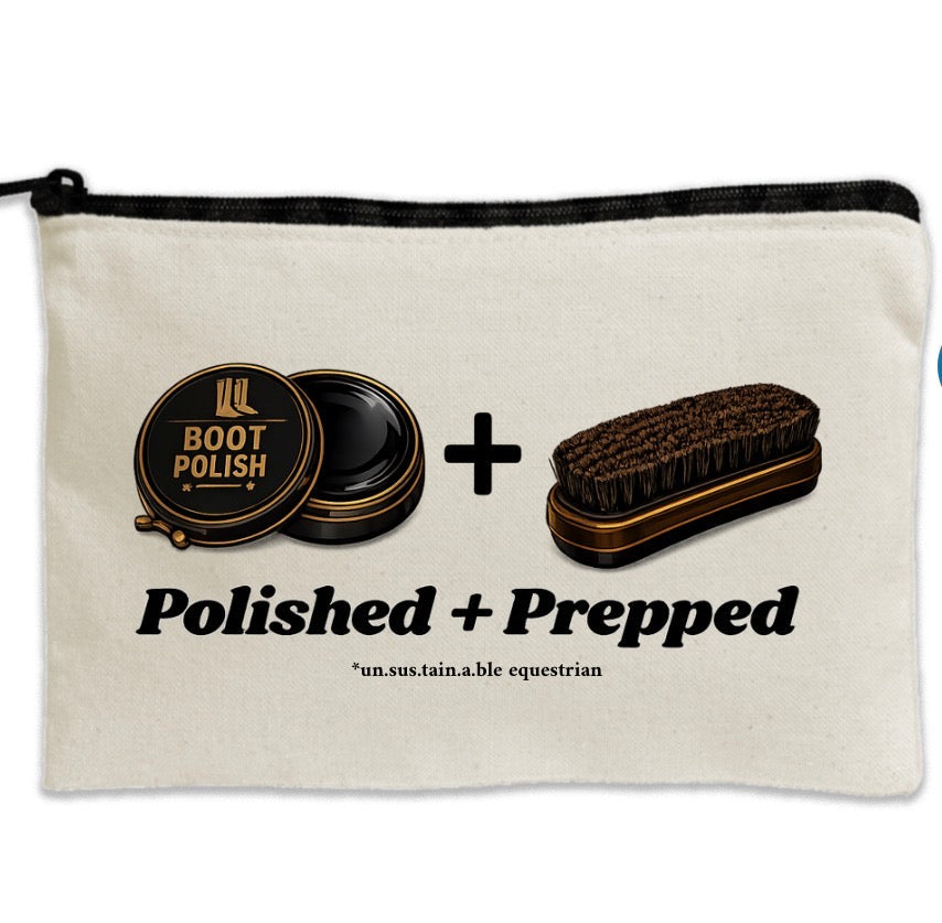 Travel Canvas Zipper Pouch - 8.5" x 11" - Polished/Prepped