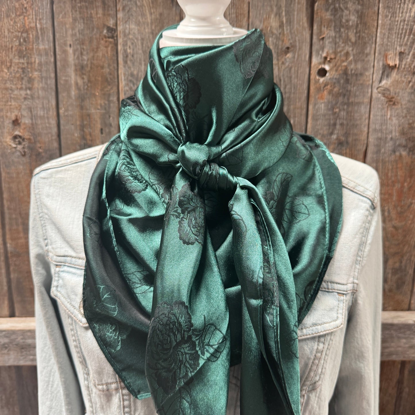 42X42" Emerald Jacquard XL Wild Rag / Scarf WR3523