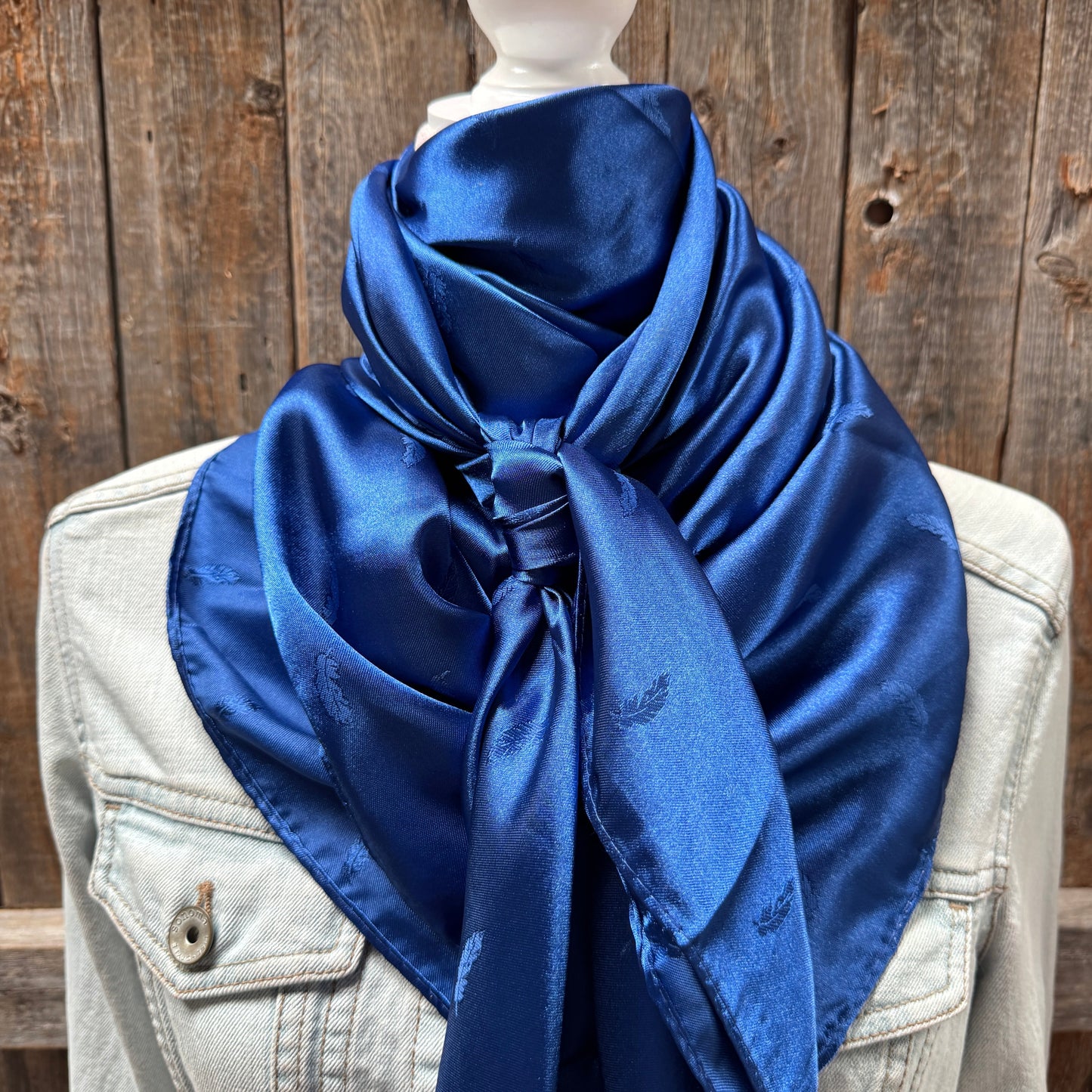 42X42" Cobalt Jacquard XL Wild Rag / Scarf WR3519