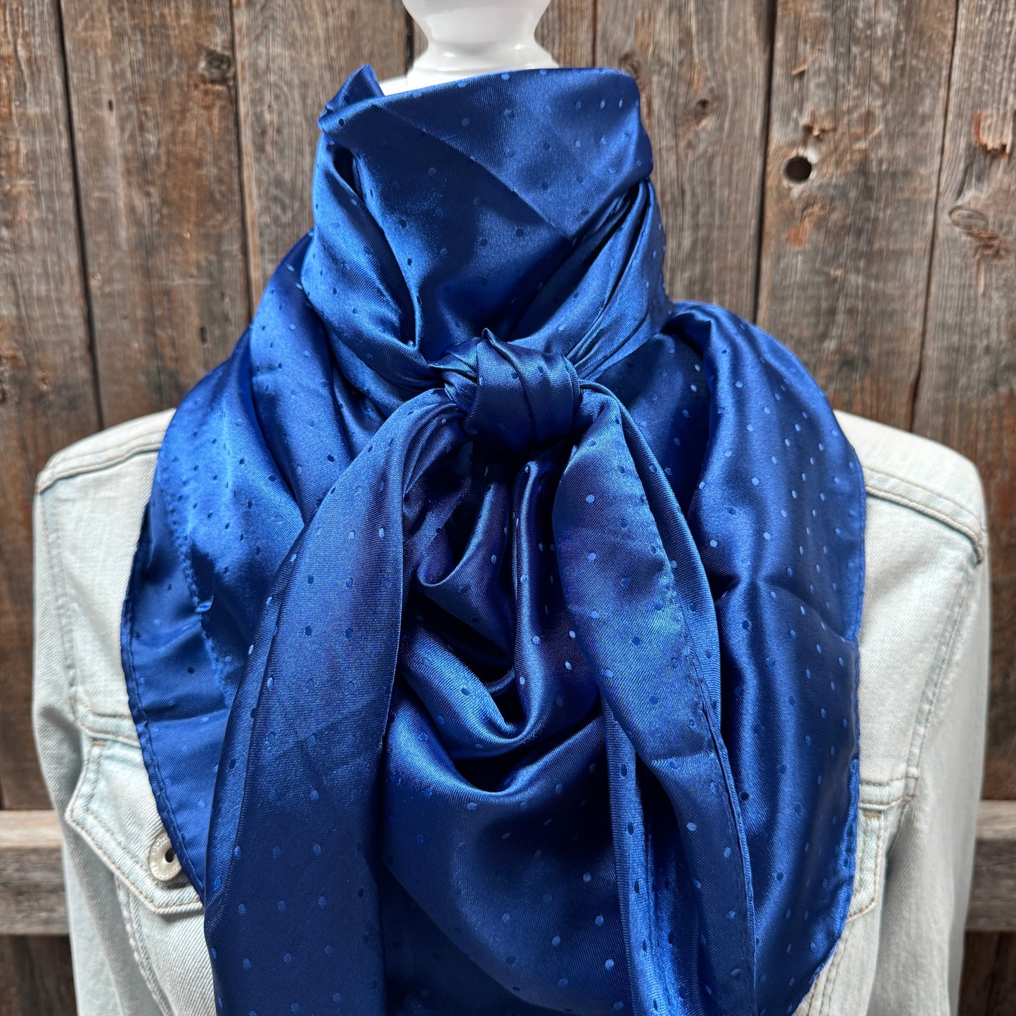 42X42" Cobalt Jacquard XL Wild Rag / Scarf WR3504