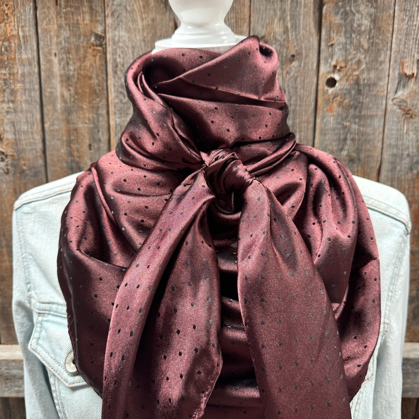 42X42" Brown Jacquard XL Wild Rag / Scarf WR3502