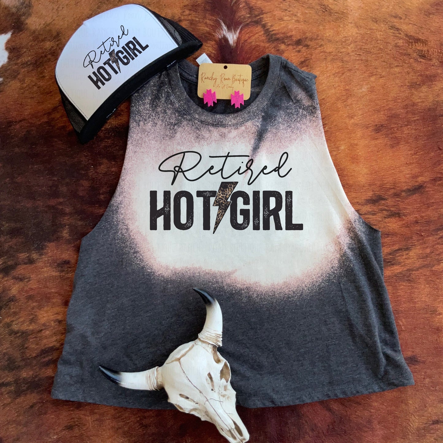 Retired Hot Girl Western Foam Trucker Hat