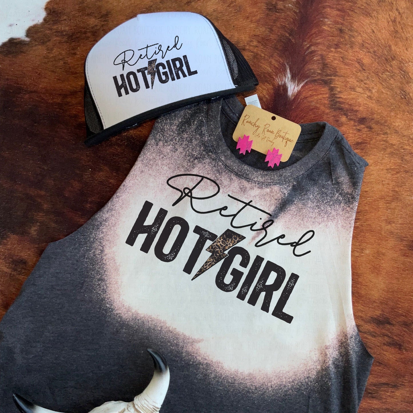 Retired Hot Girl Western Foam Trucker Hat