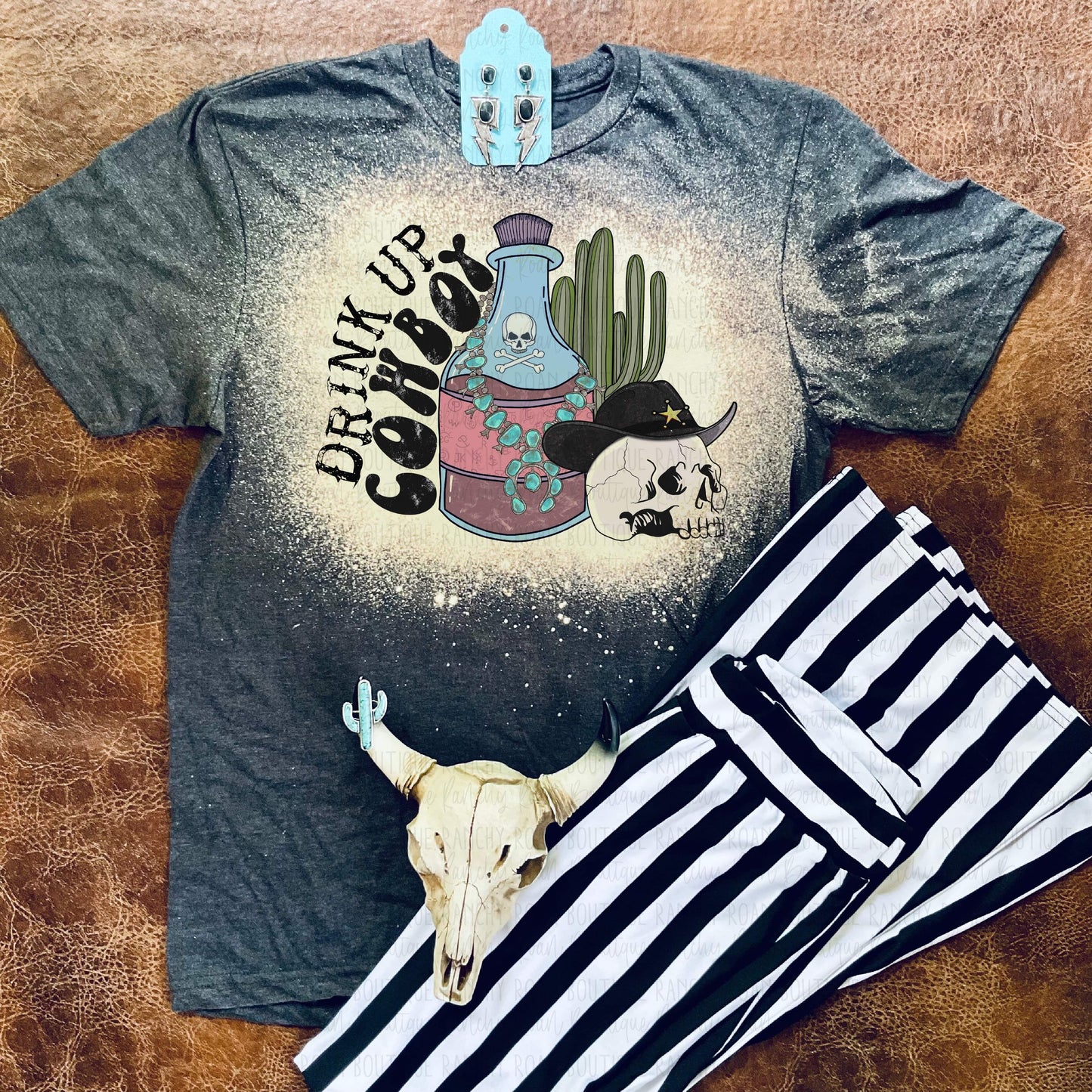 Drink Up Cowboy Western Tee