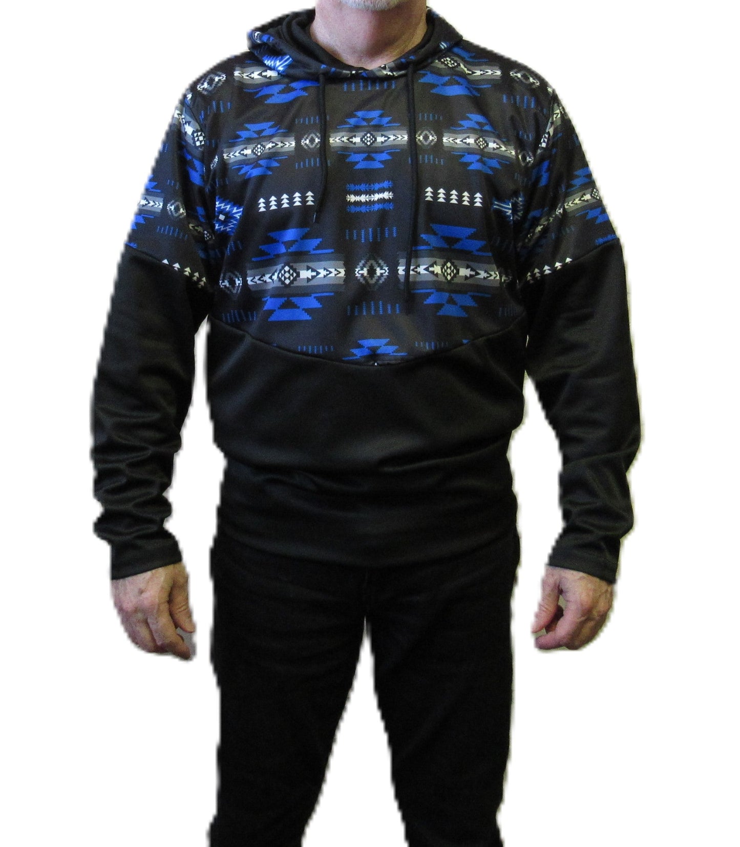 Flying R Ranchwear - Performance Thermal Hoodie - Southwest Print - Royal