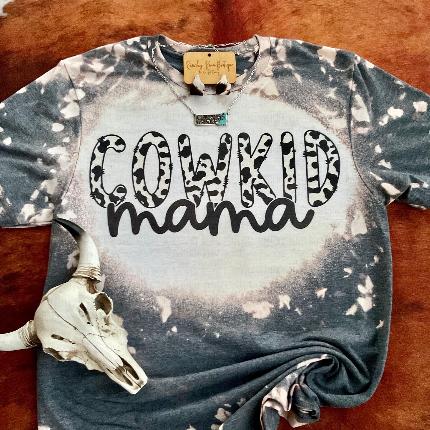 CowKid Mama Cow print Western Tee