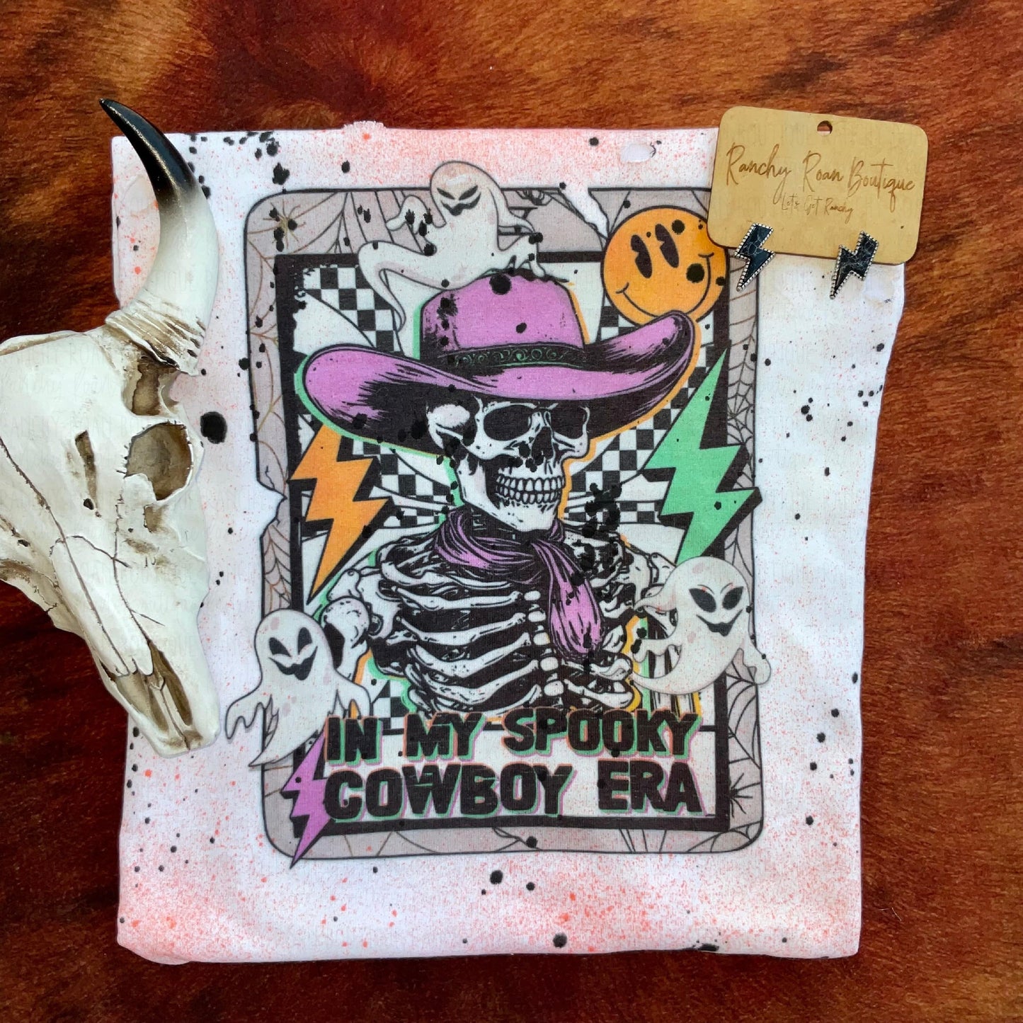 Distressed Spooky Cowboy Era Western Tee
