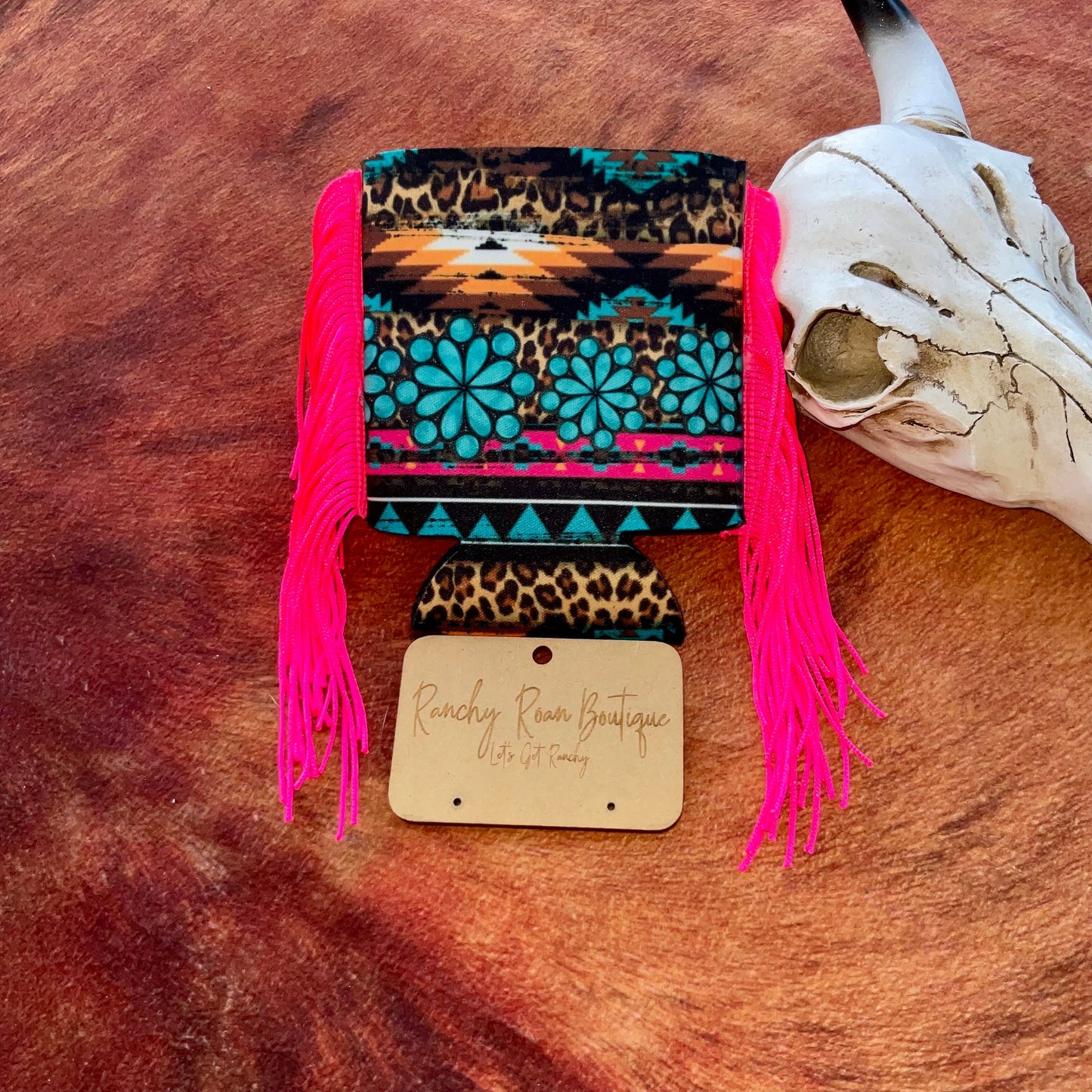 Western Graphic Slim & Regular Fringe Koozie