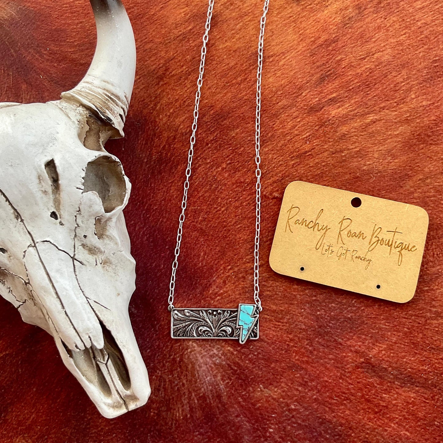 Thunder Stone Bar Necklace