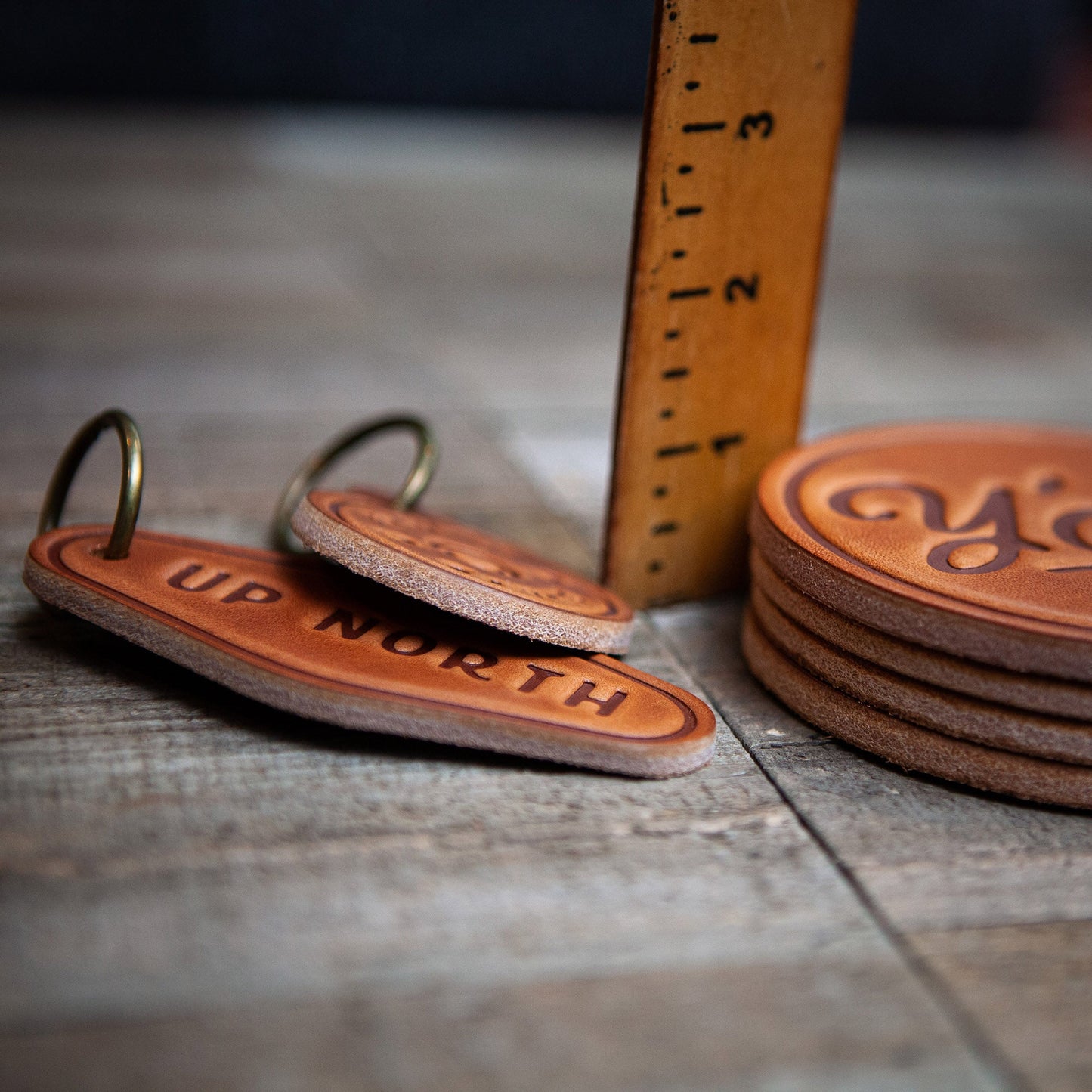 Maryland Leather Keychain Circle