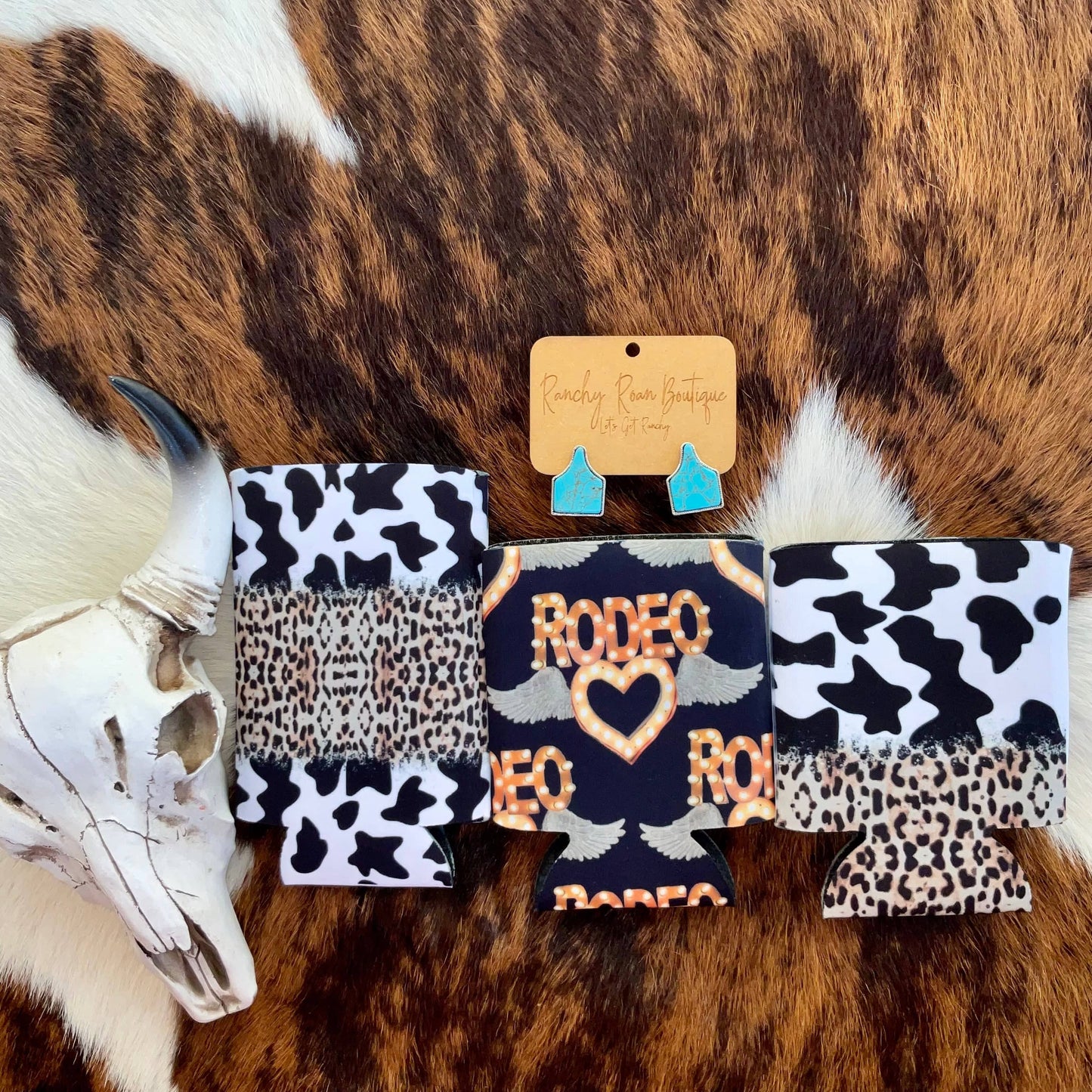Cow Leopard Print Regular Koozie