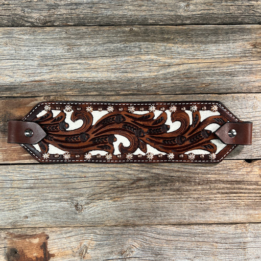 Medium Oil Bronc Noseband With Copper Dots