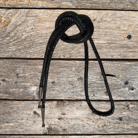 Black Rhinestone Western Bolo Tie #BT119