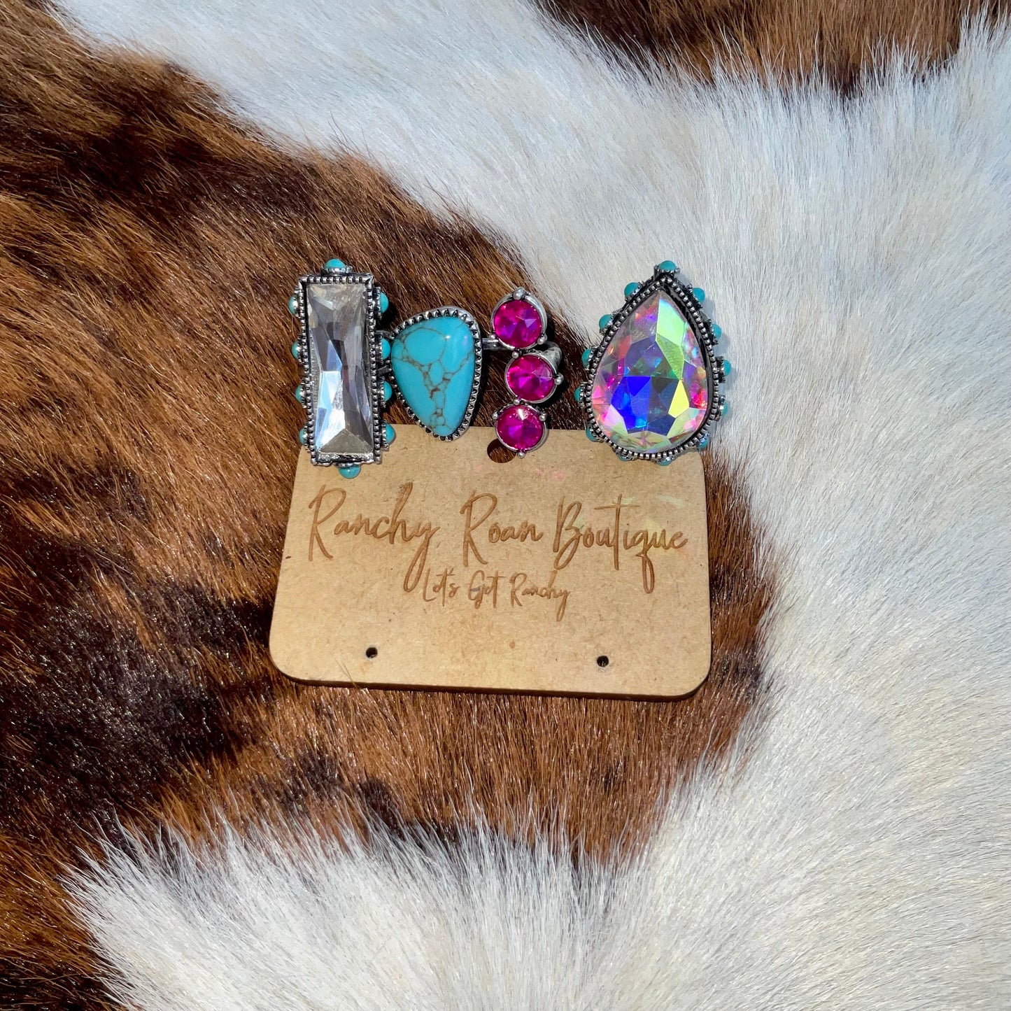 Stone Cuff Western Ring