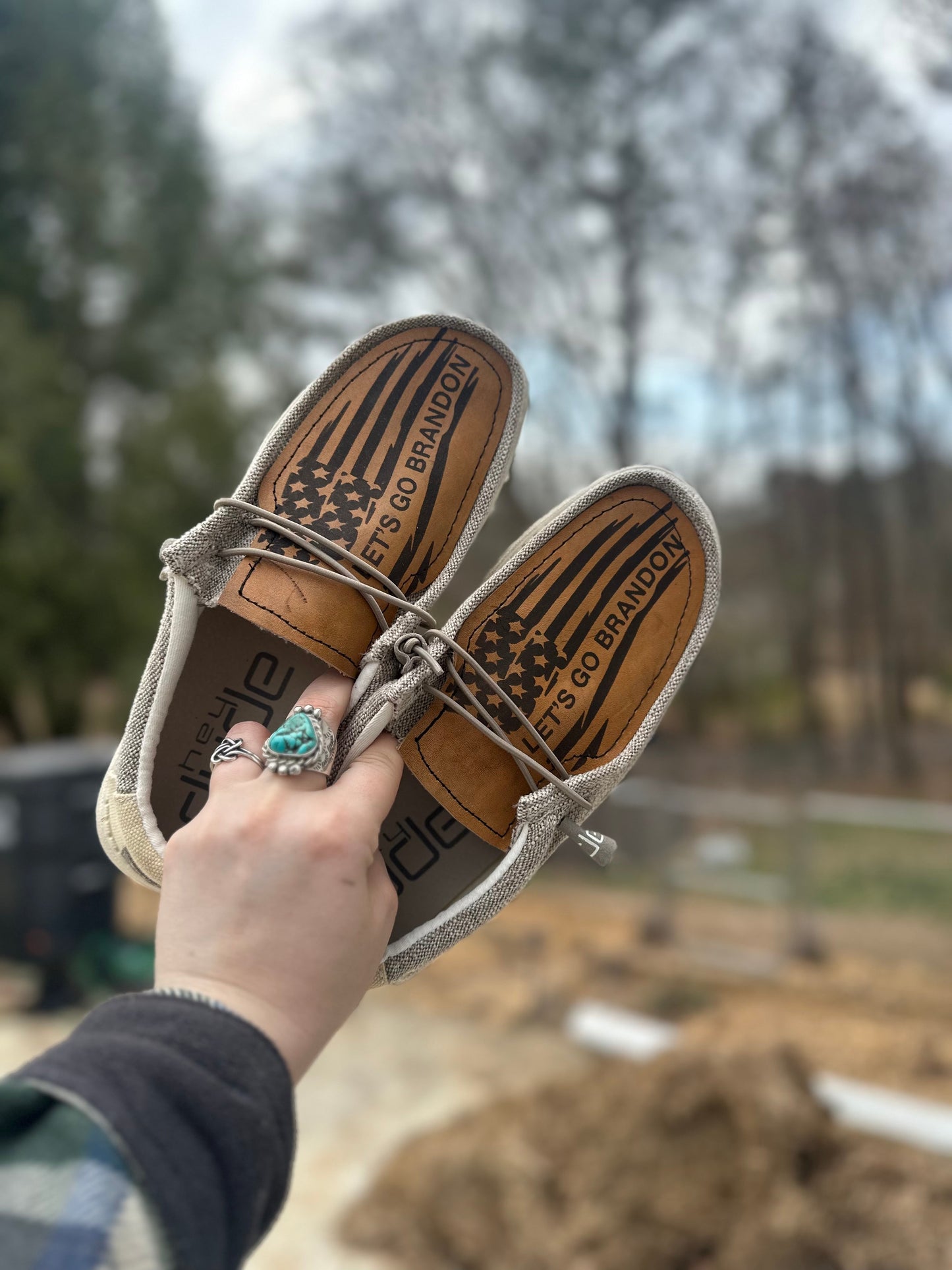 In Stock and Ready to Ship, Mens 11 Let's Go Brandon Hey Dudes