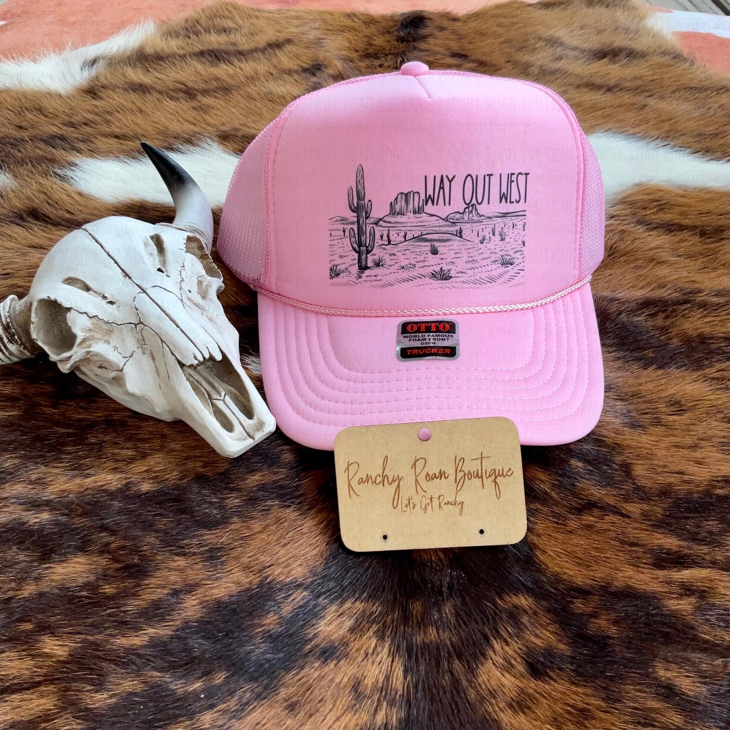 Way Out West Western Foam Trucker Hat