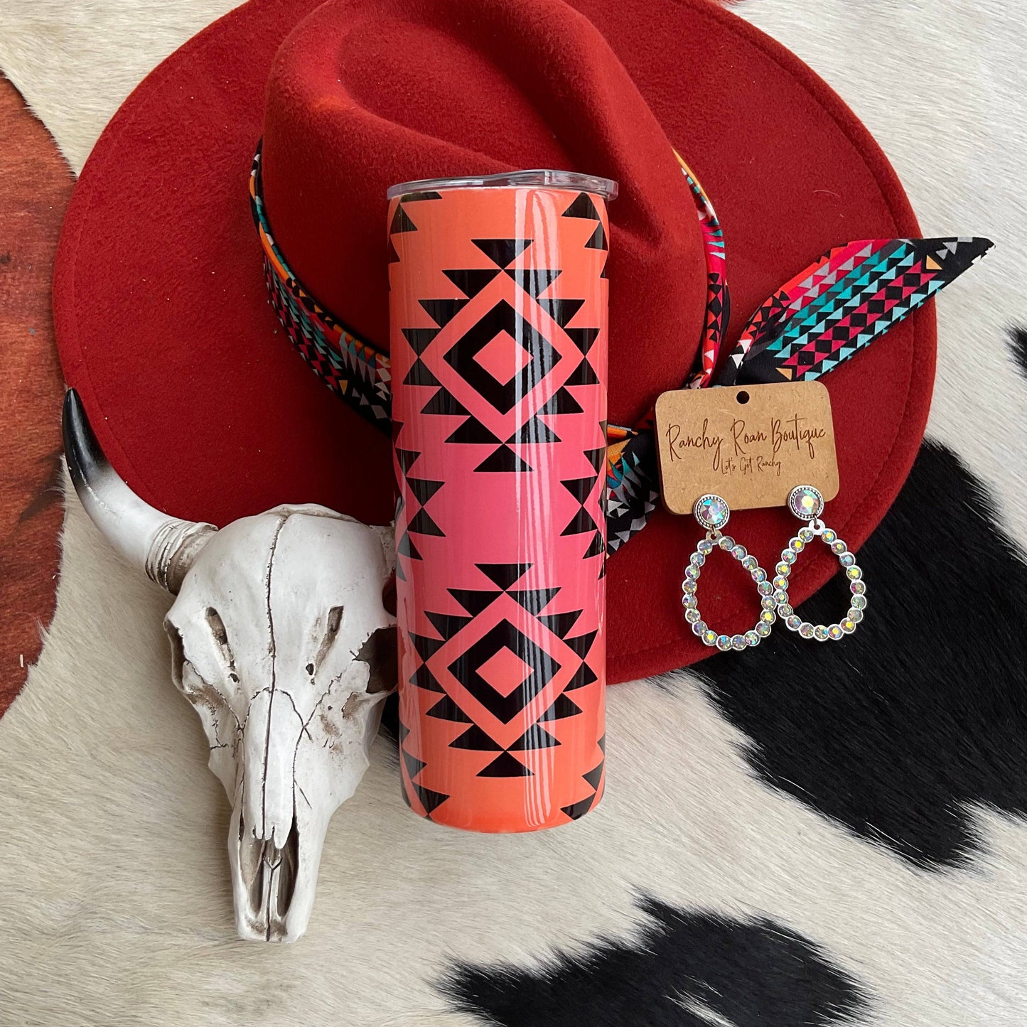 Ombré Aztec Western 20oz Skinny Tumbler