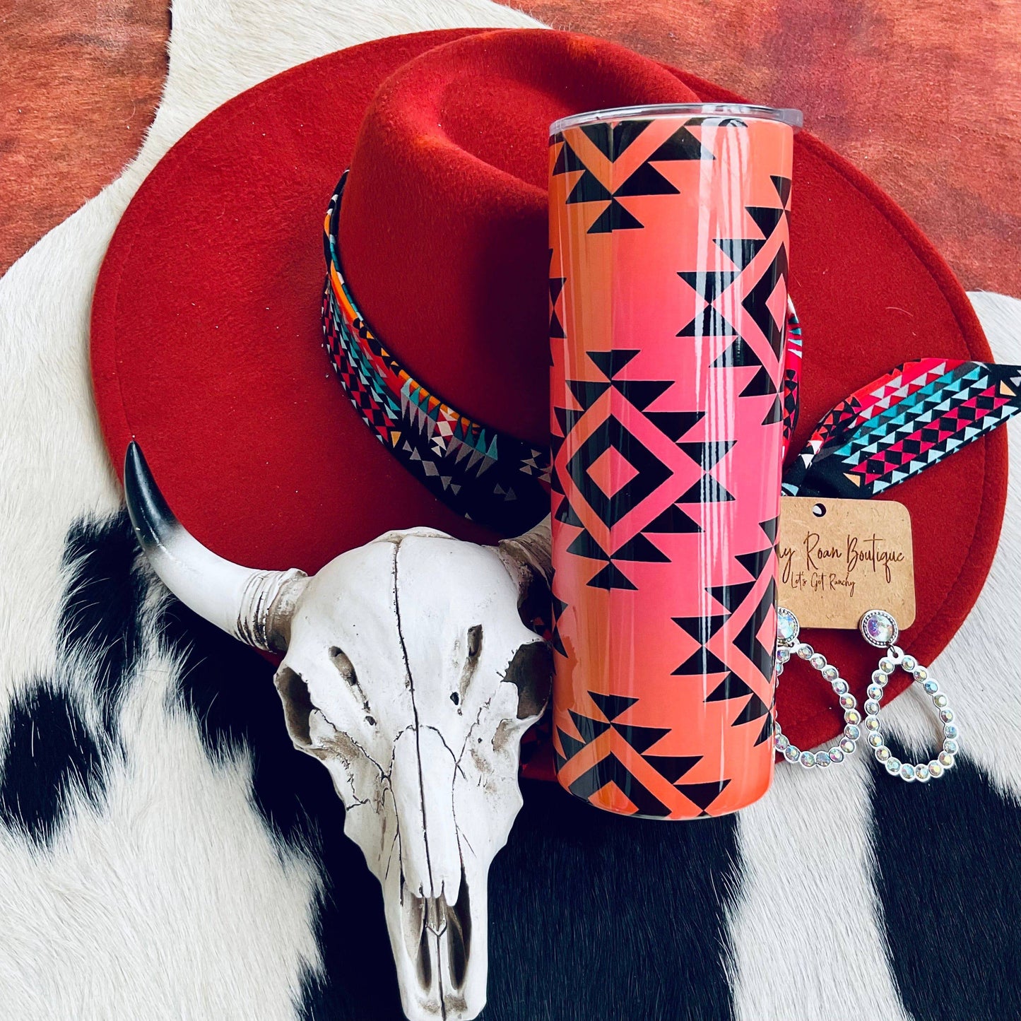 Ombré Aztec Western 20oz Skinny Tumbler
