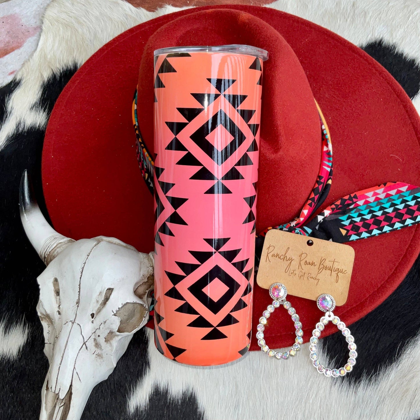 Ombré Aztec Western 20oz Skinny Tumbler