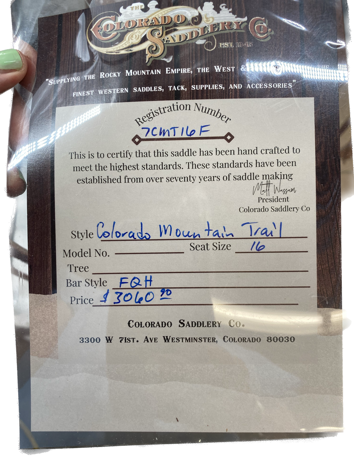 Colorado Mountain Trail 16"