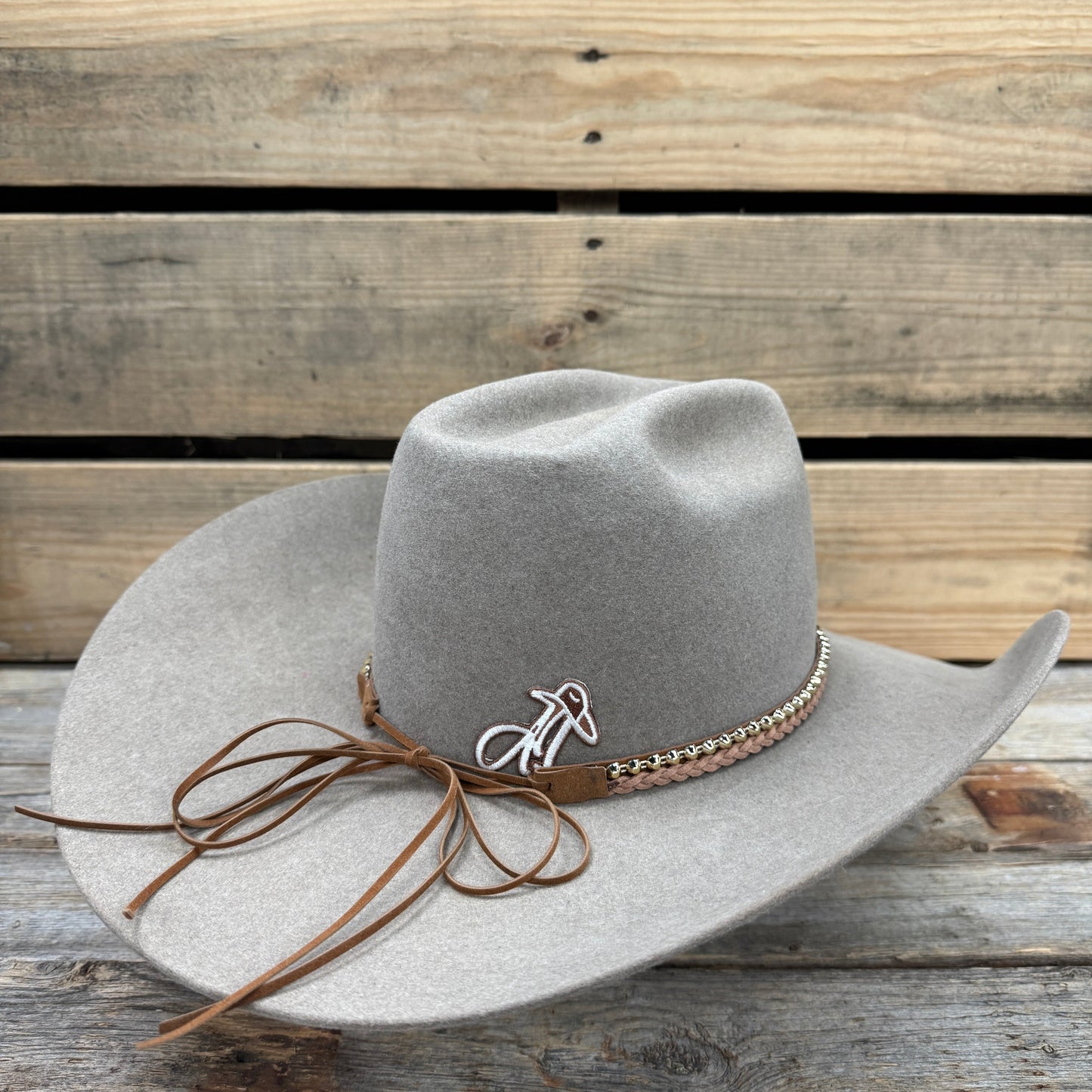 Braided Suede Leather Hat Band #HB2