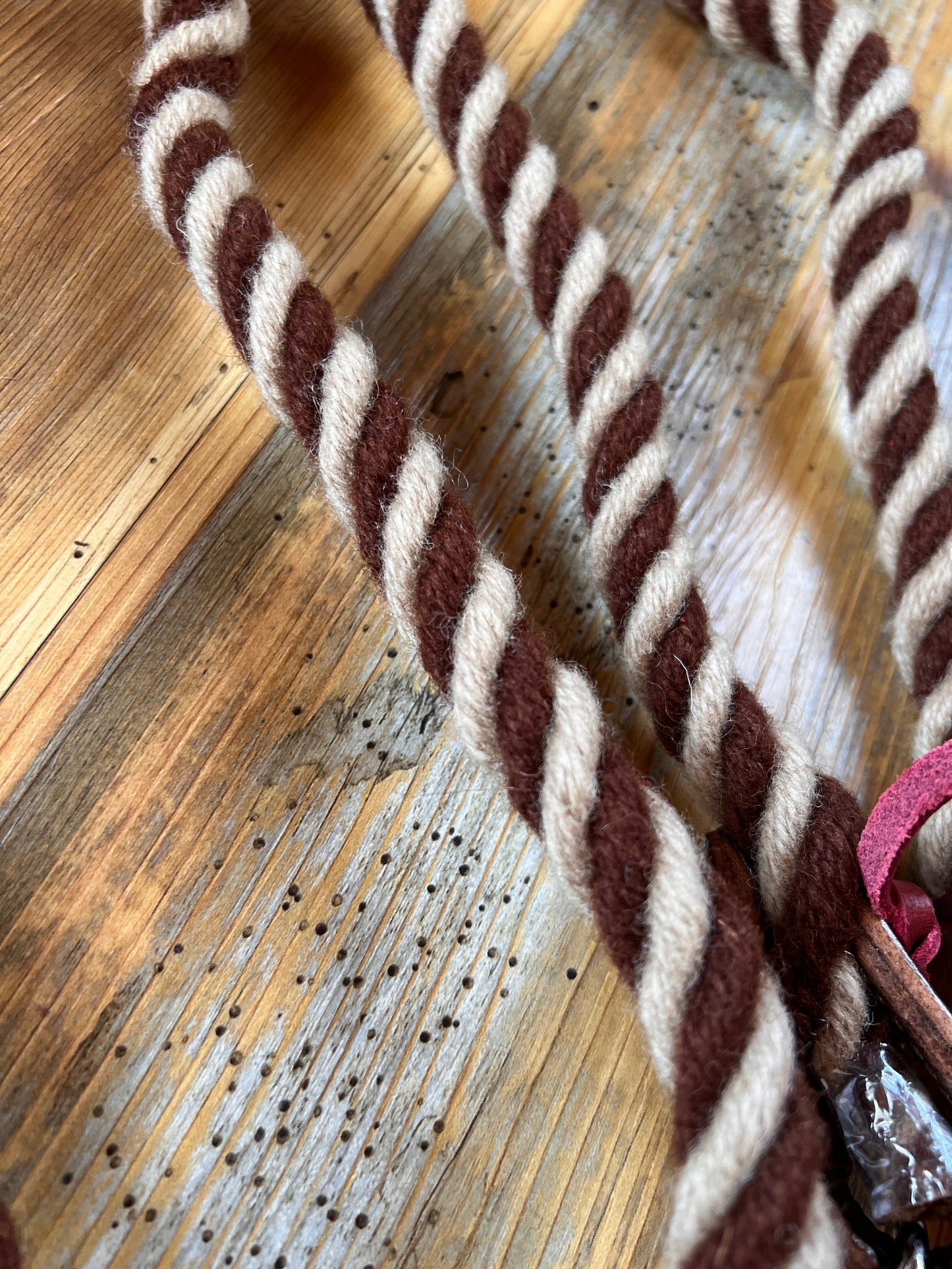 Rustic Mocha Mohair Contest Reins - 8 Ft