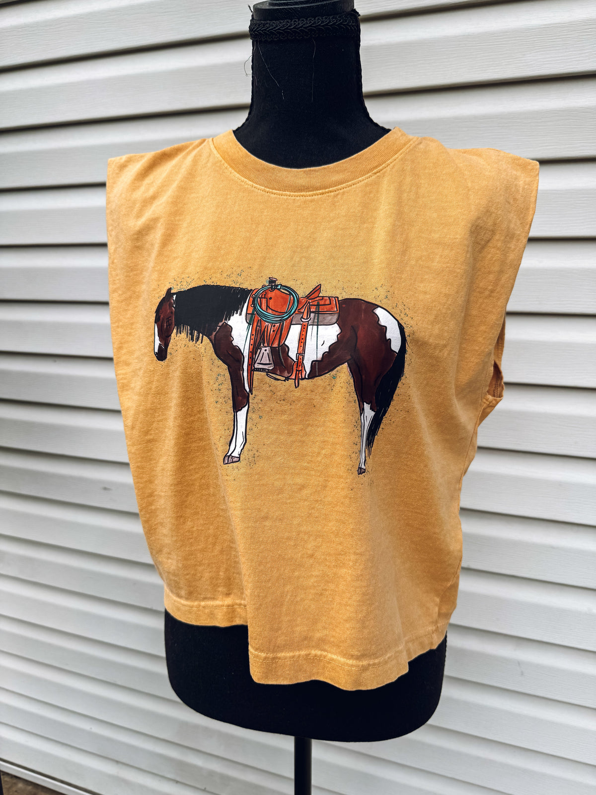 Ranch Paint Muscle Tank (Mustard)