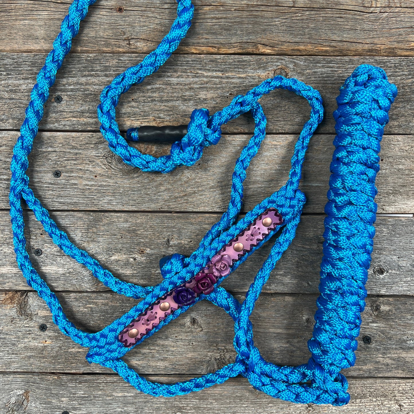 Blue Mule Tape Rose Halter