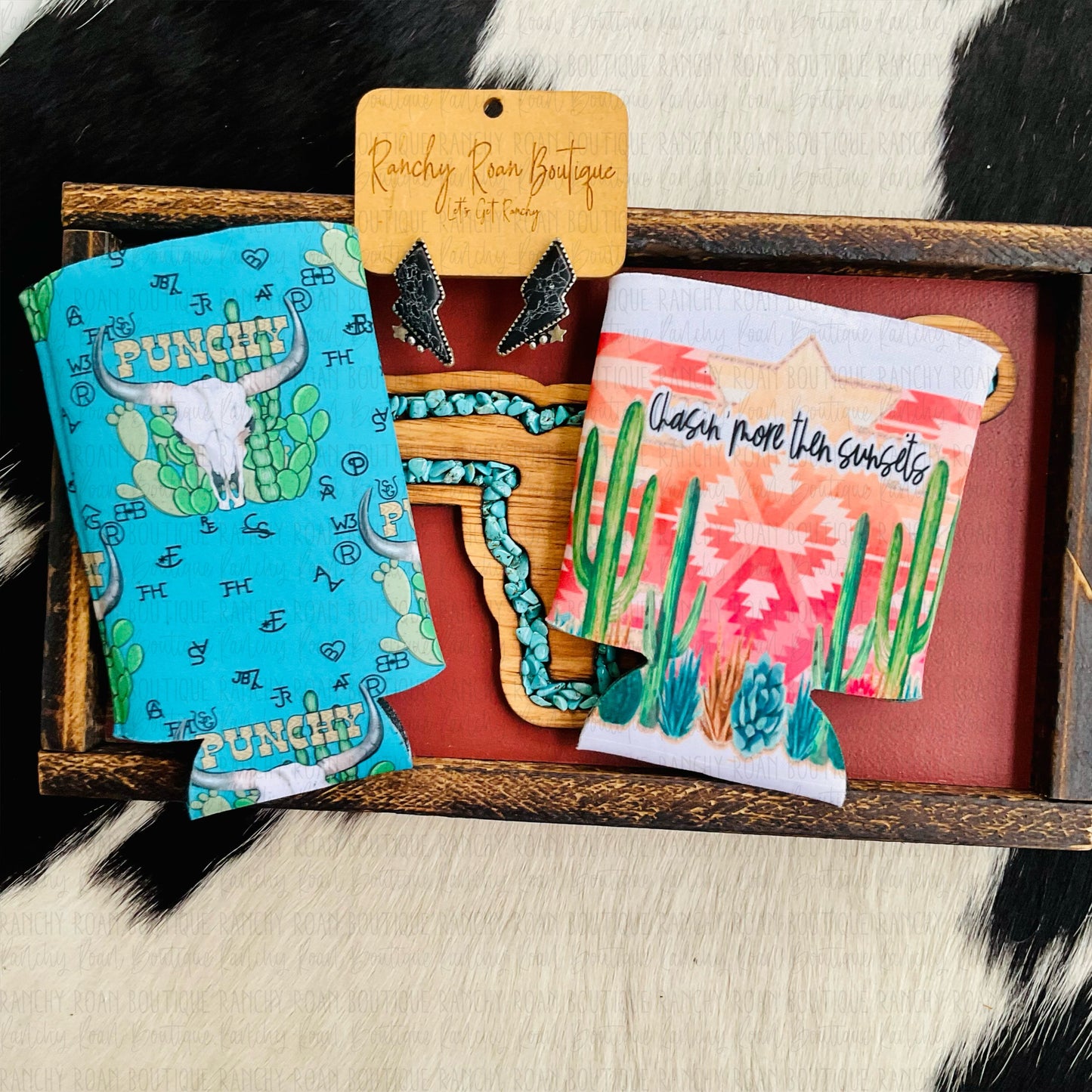 Chasin More Than Sunsets Western Boho Koozie