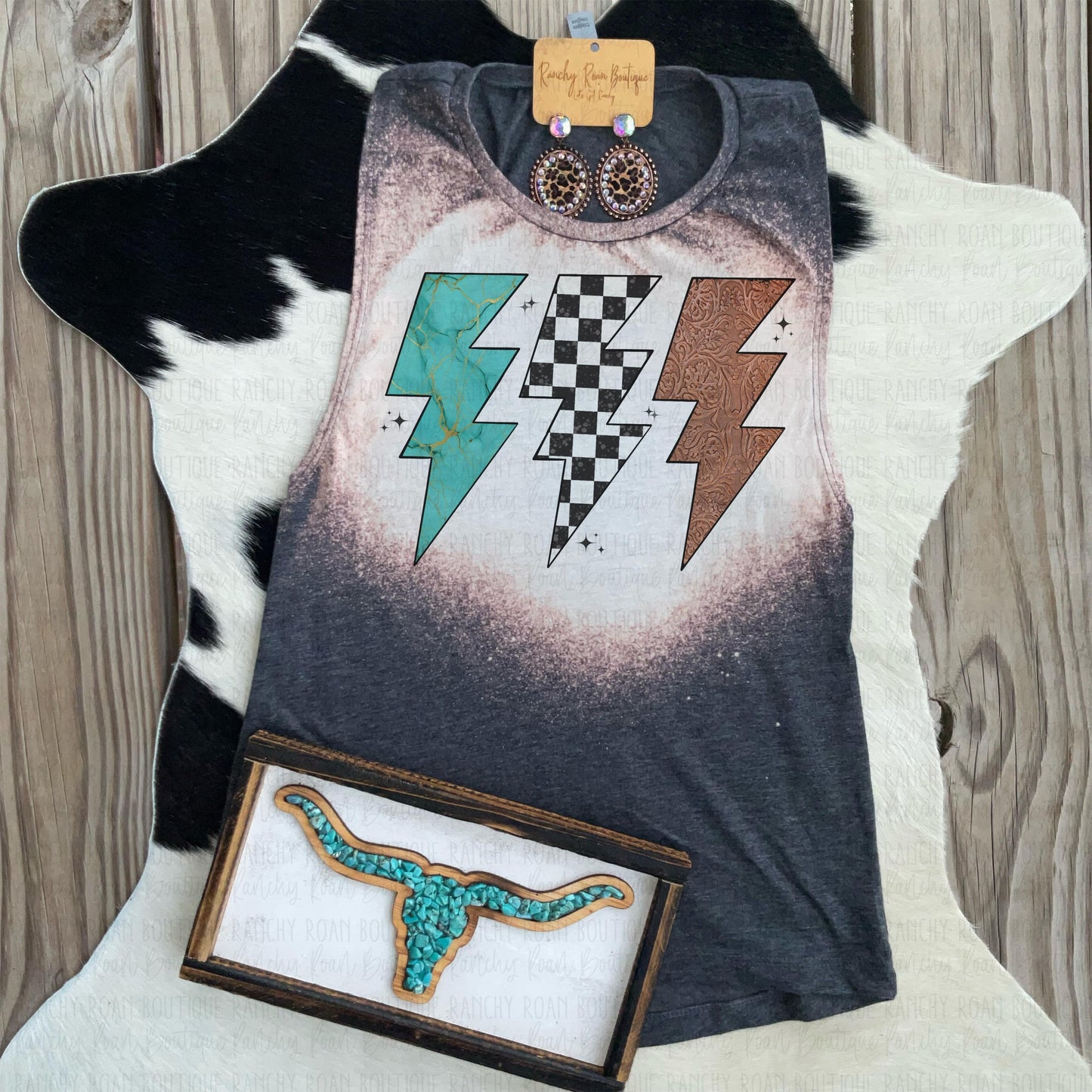 Lightning Bolt Western Festival Muscle Tank