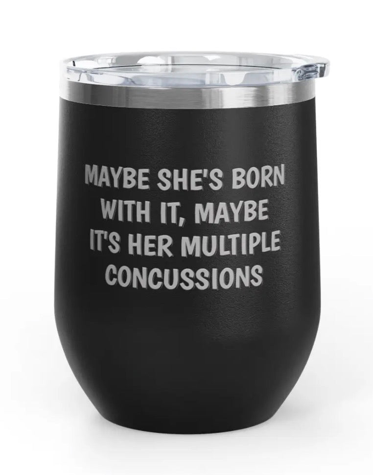 Wine Tumbler - 12 oz. - Concussions - Engraved