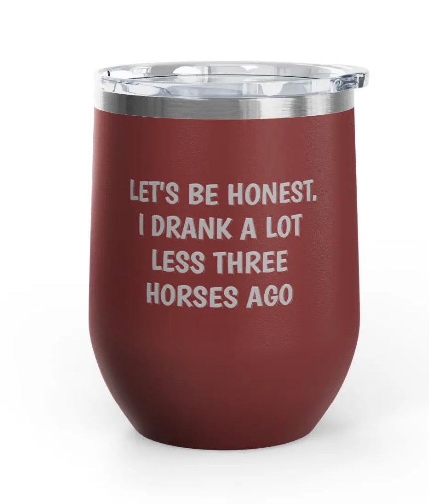 Wine Tumblers, 12 oz. - Engraved - Drank A Lot Less