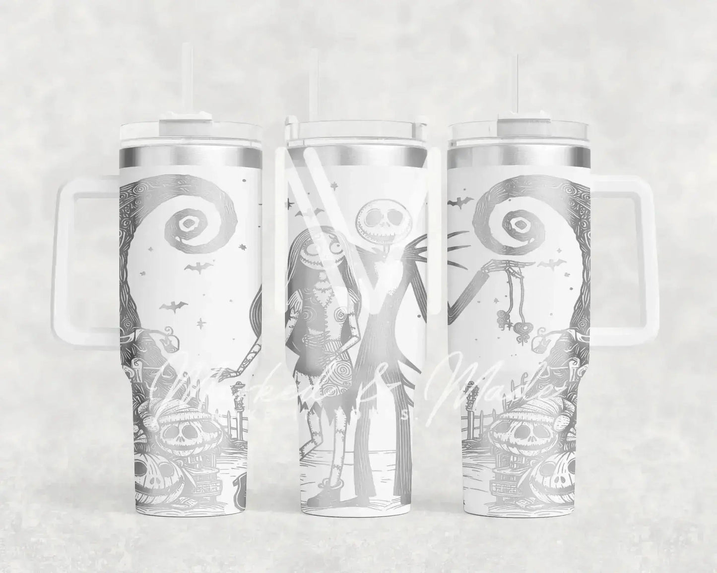 Jack and Sally Love Engraved Tumbler | Genuine Stanley