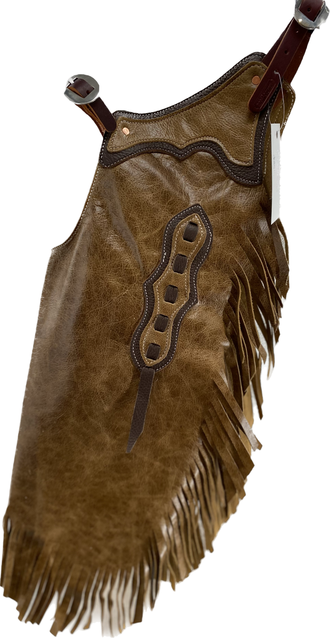 Kids Brown Chinks with Dark Brown Trim