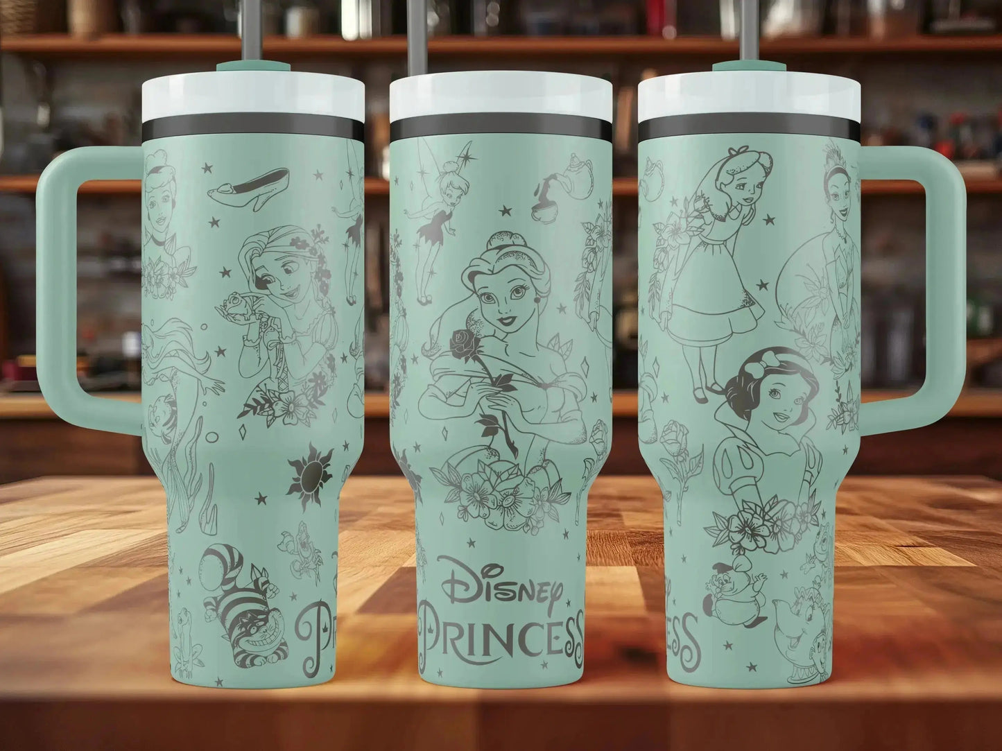 Disney Princess Engraved Tumbler | Genuine Stanley