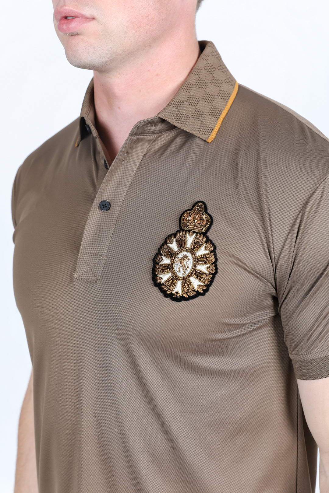 Mens Modern Fit Stretch Fashion Polo