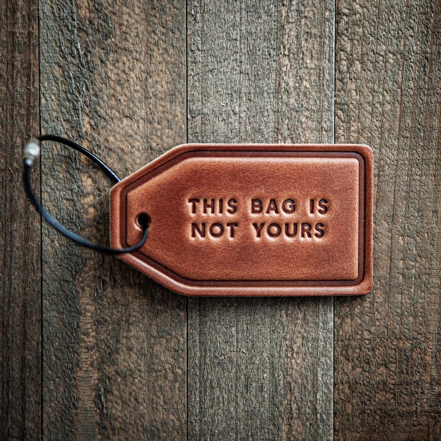 This Bag Is Not Yours Leather Luggage Tag