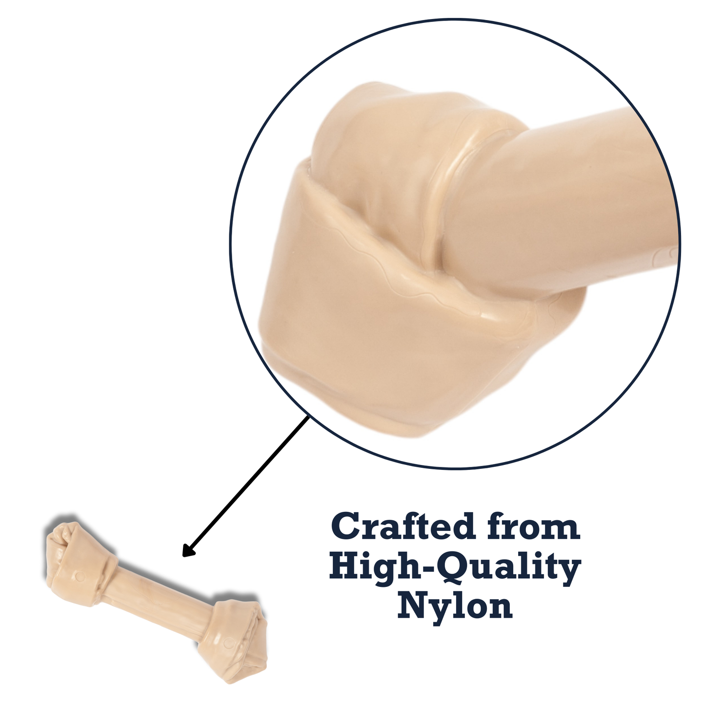 Country Living Nylon Bone Dog Chew Toy – Durable Rawhide-Shaped