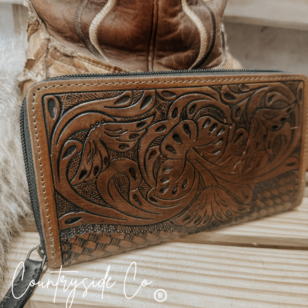 Boulder Tooled Leather Wallet