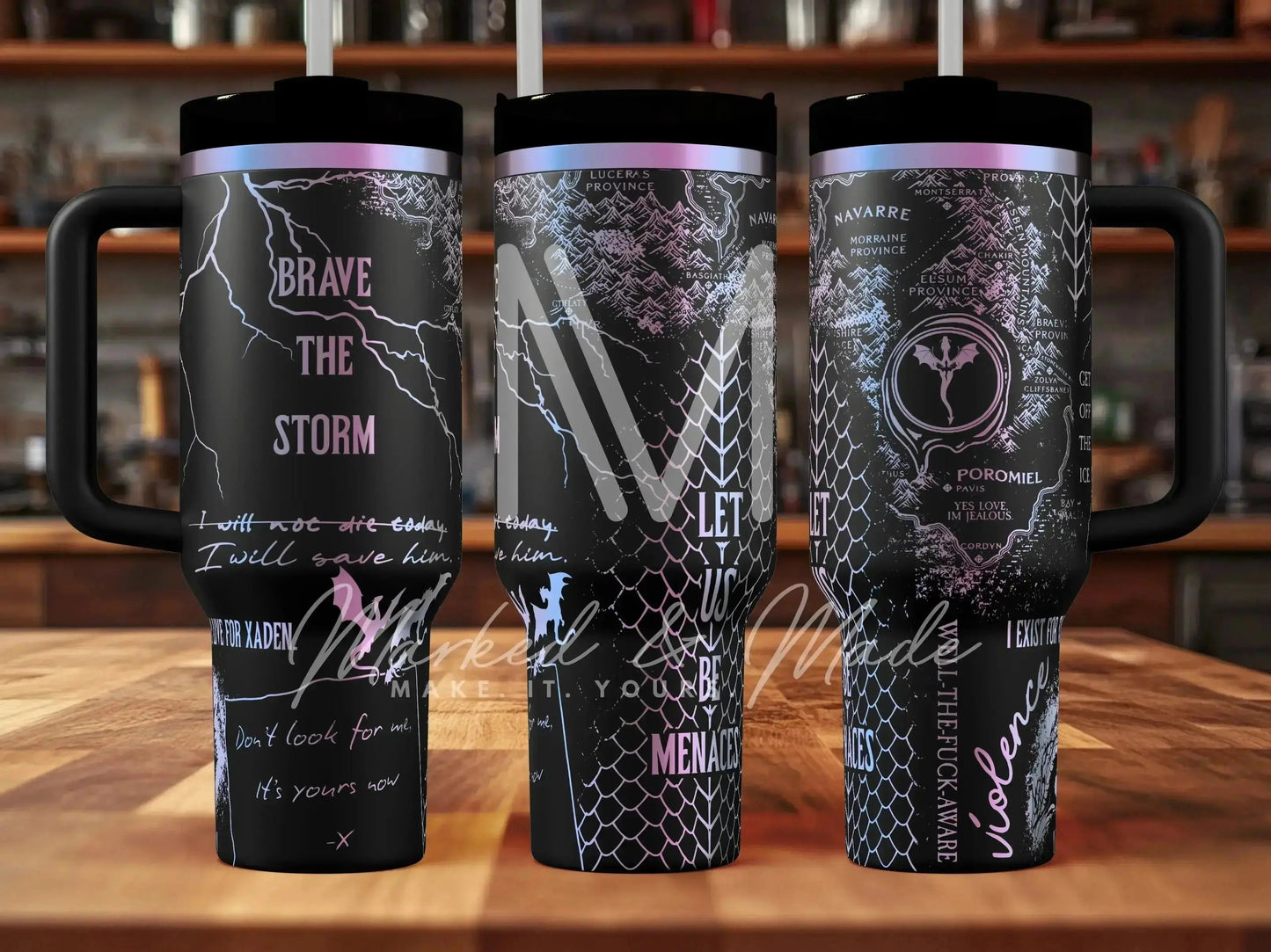 Onyx Storm Engraved Tumbler | Genuine Stanley