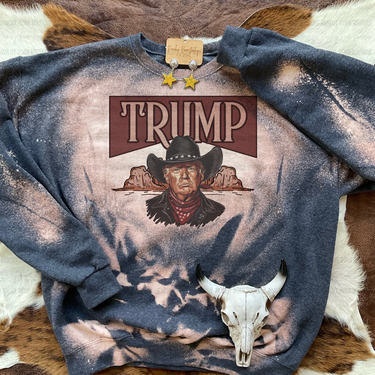 Outlaw Trump Western Cowboy Sweatshirt
